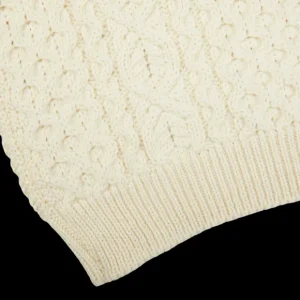 Peregrine Sweaters | Ecru Merino Wool Hudson Aran Jumper