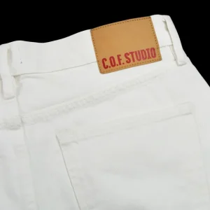 C.O.F Studio Jeans | Ecru Stone Washed Kuroki Cotton M7 Jeans