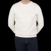 Sunspel Sweaters | Ecru White Cotton Loopback Sweatshirt