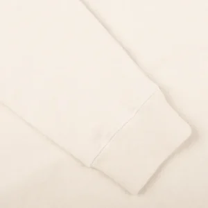 Sunspel Knitwear | Ecru White Cotton Loopback Sweatshirt