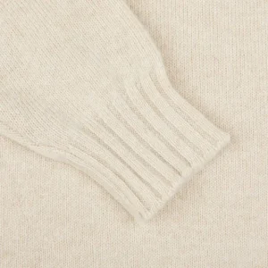 Filippo de Laurentiis Sweaters | Ecru Wool Cashmere Crewneck Sweater