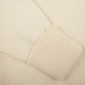 G.R.P Knitwear | Ecru Wool Cashmere Shawl Collar Cardigan