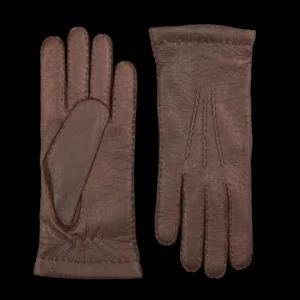 Hestra Gloves | Espresso Cashmere Lined Peccary Handsewn Gloves