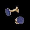 Codis Maya Jewellery | Gold Plated Lapis Lazuli Bow Cufflinks