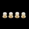 Codis Maya Jewellery | Gold Plated Mother Of Pearl Bow Stud Set