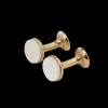 Codis Maya Jewellery | Gold Plated Mother Of Pearl Bow Cufflinks