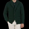 William Lockie Knitwear | Green Astra Lambswool Shawl Collar Cardigan