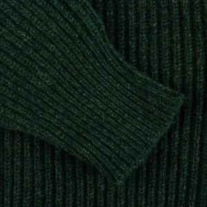 William Lockie Knitwear | Green Astra Lambswool Shawl Collar Cardigan