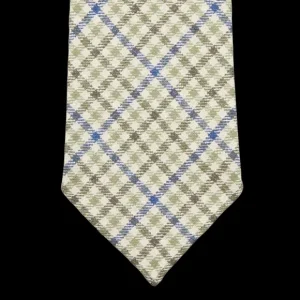 Dreaming Of Monday Ties | Green Blue Gunclub 7-Fold French Linen Tie