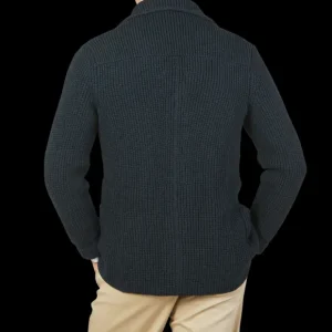 Maurizio Baldassari Knitwear | Green Blue Zegna Baruffa Wool Brenta Jacket