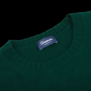 Drumohr Sweaters | Green Brushed Lambswool Crew Neck Sweater