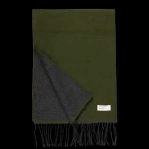 Universal Works Scarves | Green Charcoal Double Sided Acrylic Scarf