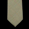 Dreaming Of Monday Ties | Green Checked 7-Fold Vintage French Wool Tie