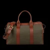 Frank Clegg Weekend Bags | Green Cotton Canvas Small Travel Duffle