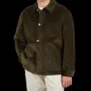 De Bonne Facture Outerwear | Green Cotton Corduroy Maquignon Jacket