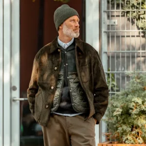 De Bonne Facture Outerwear | Green Cotton Corduroy Maquignon Jacket