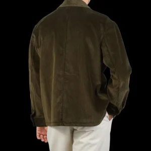 De Bonne Facture Outerwear | Green Cotton Corduroy Maquignon Jacket