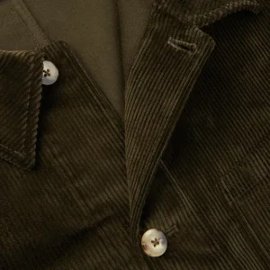 De Bonne Facture Outerwear | Green Cotton Corduroy Maquignon Jacket