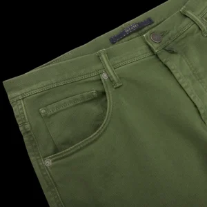 Incotex Jeans | Green Cotton Stretch Five Pocket Jeans