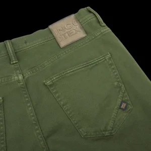 Incotex Jeans | Green Cotton Stretch Five Pocket Jeans