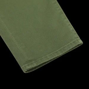 Incotex Jeans | Green Cotton Stretch Five Pocket Jeans