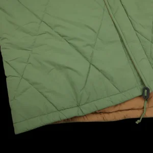 Universal Works Outerwear | Green Diamond Quilted Nylon Parka