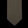 Gierre Milano Ties | Green Geometrical Printed Wool Silk Tie