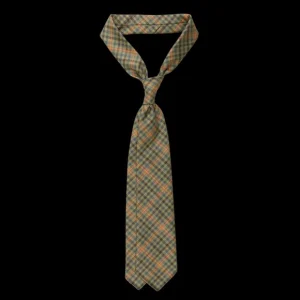 Dreaming Of Monday Ties | Green Guarded Gunclub Checked 7-Fold Wool Tie