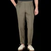 De Petrillo Trousers | Green Irish Linen Modello B Trousers