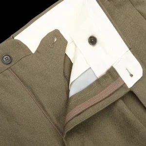 De Petrillo Trousers | Green Irish Linen Modello B Trousers