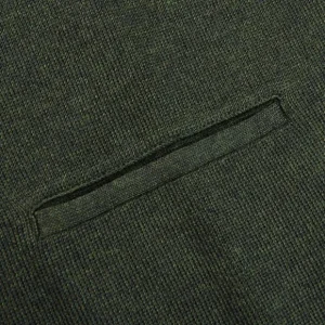 Gran Sasso Knitwear | Green Melange Knitted Merino Wool Waistcoat