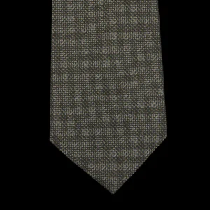 Gierre Milano Ties | Green Melange Silk Cotton Lined Tie