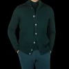 Gran Sasso Knitwear | Green Merino Wool Button Cardigan