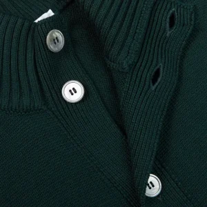 Gran Sasso Knitwear | Green Merino Wool Button Cardigan