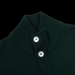 Gran Sasso Cardigans | Green Merino Wool Button Cardigan