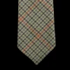 Dreaming Of Monday Ties | Green Micro Gunclub Checked 7-Fold Wool Tie