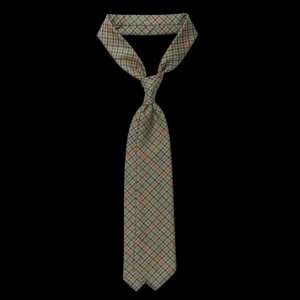 Dreaming Of Monday Ties | Green Micro Gunclub Checked 7-Fold Wool Tie