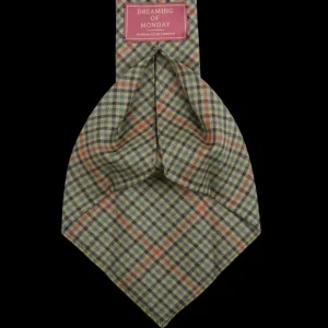 Dreaming Of Monday Ties | Green Micro Gunclub Checked 7-Fold Wool Tie