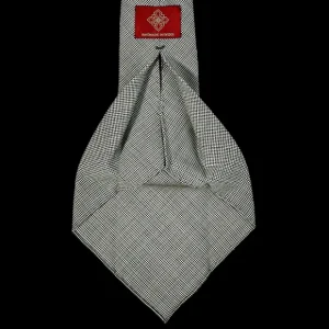 Dreaming Of Monday Ties | Green Micro Houndstooth 7-Fold Vintage Wool Tie