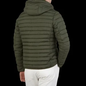 Save The Duck Coats & Jackets | Green Technical Down Luke Hood Jacket
