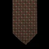 Gierre Milano Ties | Green Woven Flowers Silk Cotton Unlined Tie