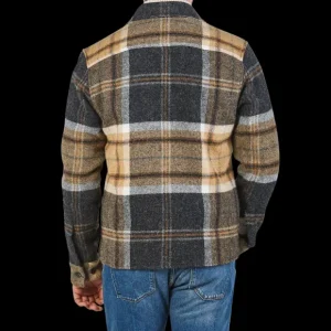 Peregrine Outerwear | Grey Barney Checked Wool Tweed Overshirt