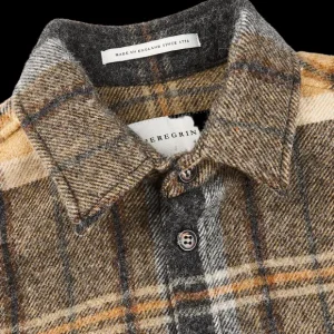 Peregrine Outerwear | Grey Barney Checked Wool Tweed Overshirt