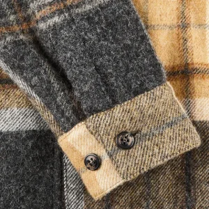 Peregrine Outerwear | Grey Barney Checked Wool Tweed Overshirt