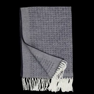 Gierre Milano Scarves | Grey Checked Double-Sided Wool Scarf