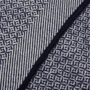 Gierre Milano Scarves | Grey Checked Double-Sided Wool Scarf