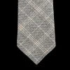 Dreaming Of Monday Ties | Grey Checked 7-Fold Vintage Wool Flannel Tie