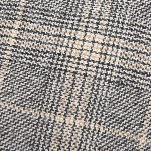 Dreaming Of Monday Ties | Grey Checked 7-Fold Vintage Wool Flannel Tie