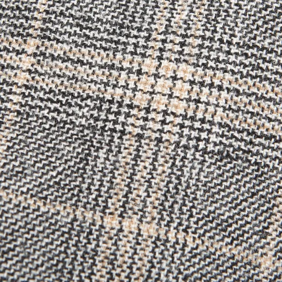 Dreaming Of Monday Ties | Grey Checked 7-Fold Vintage Wool Flannel Tie