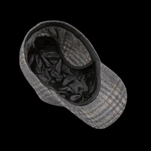 Wigéns Hats | Grey Checked Wool Alpaca Baseball Cap